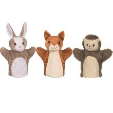 Marionetas de ardilla, conejo y erizo GK50961 Goki 1