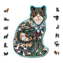 Puzzle de madera Gato con joyas 250 piezas WC-WB-0153-L Wooden City 1