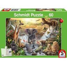 Puzzle Animales en África 60 pzs S-56454 Schmidt Spiele 1
