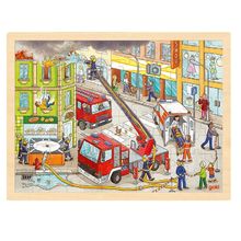 Puzzle Bomberos en acción GK57336 Goki 1