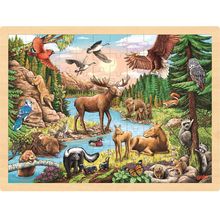 Puzzle de animales de América del Norte GK57409 Goki 1