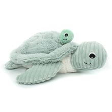 Peluche tortuga mamá bebé menta DE73503 Les Déglingos 1