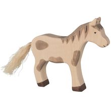 Figura de caballo de pie, manchada HZ-80037 Holztiger 1