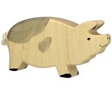 Figura de cerdo cerda, manchada HZ-80068 Holztiger 1