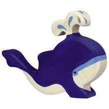 Figura de ballena azul - chorro de agua HZ-80195 Holztiger 1