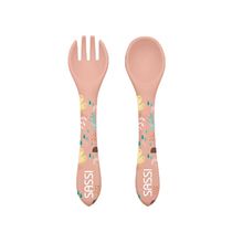 Kit tenedor y cuchara de silicona Slurpy el pulpo SJ-SI0917 Sassi Junior 1
