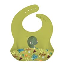 Babero de silicona Cracky el dinosaurio SJ-SI0993 Sassi Junior 1