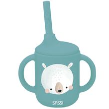 Vaso con pajita de silicona Munchy el oso SJ-SI1716 Sassi Junior 1