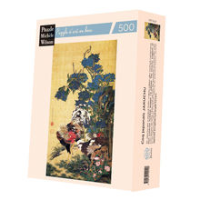 Gallo japonés Jakuchu A761-500 Puzzle Michèle Wilson 1