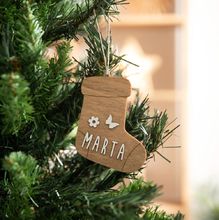 Calcetín de Navidad de madera personalizable VI-ACA10 Vintiun 1
