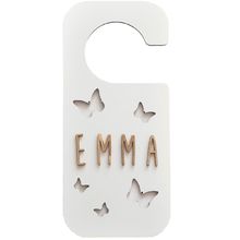 Placa pomo puerta personalizada - Mariposas blanca VI-PL30 Vintiun 1