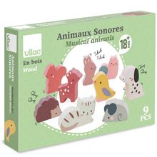Animales de madera con sonidos V7126 Vilac 1