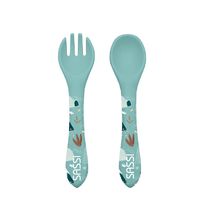 Kit tenedor y cuchara de silicona Munchy el oso SJ-SI1754 Sassi Junior 1
