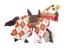 Figura caballo del caballero blanco flor de lis PA39789 Papo 1