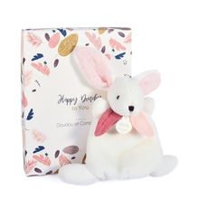 Happy Boho Mini doudou conejo rosa 17 cm DC3882 Doudou et Compagnie 1