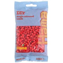 Bolsa de 1000 cuentas de plástico Midi Rojo HAMA-207-05 Hama 1