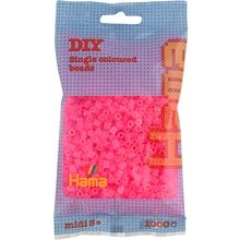 Bolsa de 1000 cuentas de plástico Midi fucsia HAMA-207-32 Hama 1