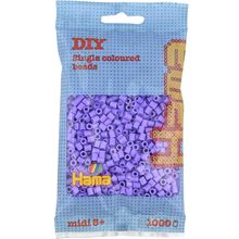 Bolsa de 1000 cuentas de plástico Midi violeta pastel HAMA-207-45 Hama 1