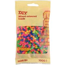 Bolsa de 1000 cuentas de plástico Midi mezcla de neón HAMA-207-51 Hama 1