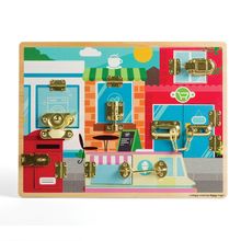 Juego de actividad pestillos y cerraduras BJ35045 Bigjigs Toys 1