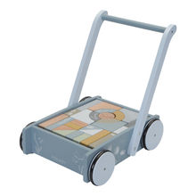 Carrito andador de madera con bloques Océano LD7021 Little Dutch 1