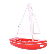 Barco The Sloop rojo 21cm TI-N202-SLOOP-ROUGE Maison Tirot 1