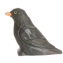 Figura Mirlo en madera WU-41014 Wudimals 1