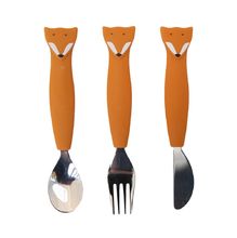 Cubiertos de 3 piezas en silicona Mr Fox TX-96-448 Trixie 1