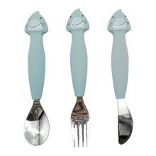 Cubiertos de 3 piezas en silicona Mr Shark TX-96-459 Trixie 1