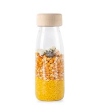 Botella sensorial Animales de la Granja amarilla PB47644 Petit Boum 1