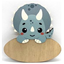 Placa de puerta personalizada Triceratops VI-PLP08 Vintiun 1