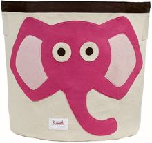 Bolsa de juguete del elefante rosa EFK107-000-005 3 Sprouts 1