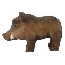 Figura Jabalí en madera WU-40717 Wudimals 1
