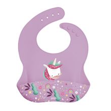 Babero de silicona Sparkly el unicornio SJ-SI0986 Sassi Junior 1