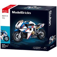 Model Bricks - Moto de carreras SL-M38-B1129 Sluban 1