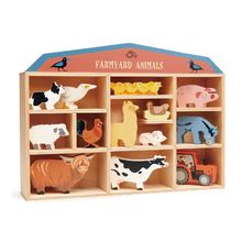 Juego de animales de madera para la granja TL8483-1 Tender Leaf Toys 1