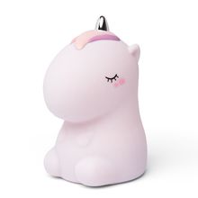Luz nocturna Cosmo el unicornio rosa con purpurina LL-UNIPINKR Little L 1