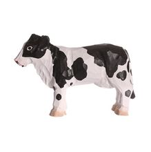 Figura vaca blanca y negra en madera WU-40600 Wudimals 1