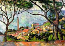 Vista de Estaque de Paul Cézanne K531-50 Puzzle Michèle Wilson 1