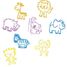 Sellos de animales con almohadillas de tinta GO15499 Goki 3