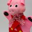 Marioneta del cerdito rojo MU-22653A Mú 2