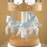 Pequeño Carillon Giostra dei cavalli blanco azul UL4129 Ulysse 8