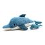 Mamá delfín de peluche y su bebé azul DE74901 Les Déglingos 1