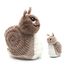 Mamá caracol de peluche y su bebé marrón DE75302 Les Déglingos 1