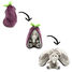 Flipetz Peluche Elefante Berenjena DE-80103 Les Déglingos 2