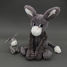 Mamá burro de peluche y su bebé gris DE76030 Les Déglingos 9