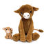 Mamá vaca de peluche y su bebé marrón DE76050 Les Déglingos 2