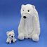 Mamá oso polar de peluche y su bebé DE76110 Les Déglingos 4