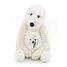 Mamá oso polar de peluche y su bebé DE76110 Les Déglingos 3
