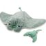 Peluche manta raya mamá y bebé menta DE74400 Les Déglingos 1